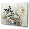 thumbnail image 2 of Designart "Azure Pearl Butterfly Moment Of Chance" Animals Wall Art Print, 2 of 5