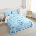 thumbnail image 3 of Feelyou Dreamy Princess Bow Bedding Comforter Set, Fairy Tale Bowknot Blue Twin Comforter Sets, Teens Kids Girls Reversible Bedding Set, Microfiber Bedroom Decor, 2-Piece, 3 of 8