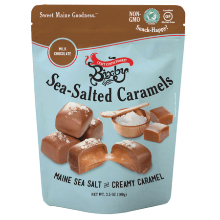 Bixby Milk Chocolate Sea Salted Caramels, 3.5 Ounce, Made in Maine, Gluten (Best Sea Salt Caramels)