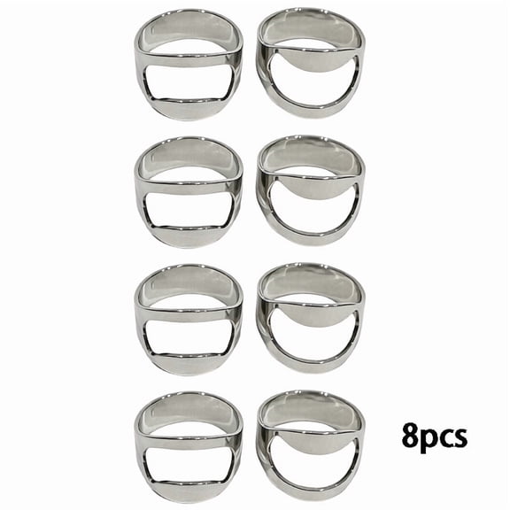 8pcs Beer Bottle Opener Rings, Stainless Steel Bottle Opener Ting Beer Opener Ring Finger Ring Beer Bottle Opener for Men Women Party Present Supplies