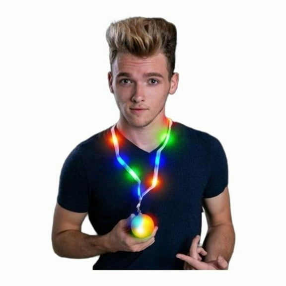 Light up Lanyard Flashing Basketball Charm Necklace