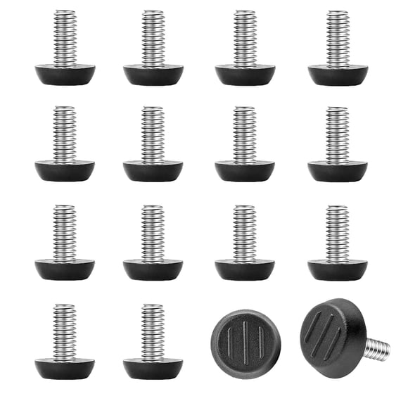 Niveladores De Muebles Ajustables Con Rosca De 1/4-20 Unc, Patas De Mesa, Tornillo Roscado En Patas De Silla, Nivelación Para Mesas, Sillas, Patas De Muebles, 16 Piezas (1/4-20 Unc-16 Piezas)