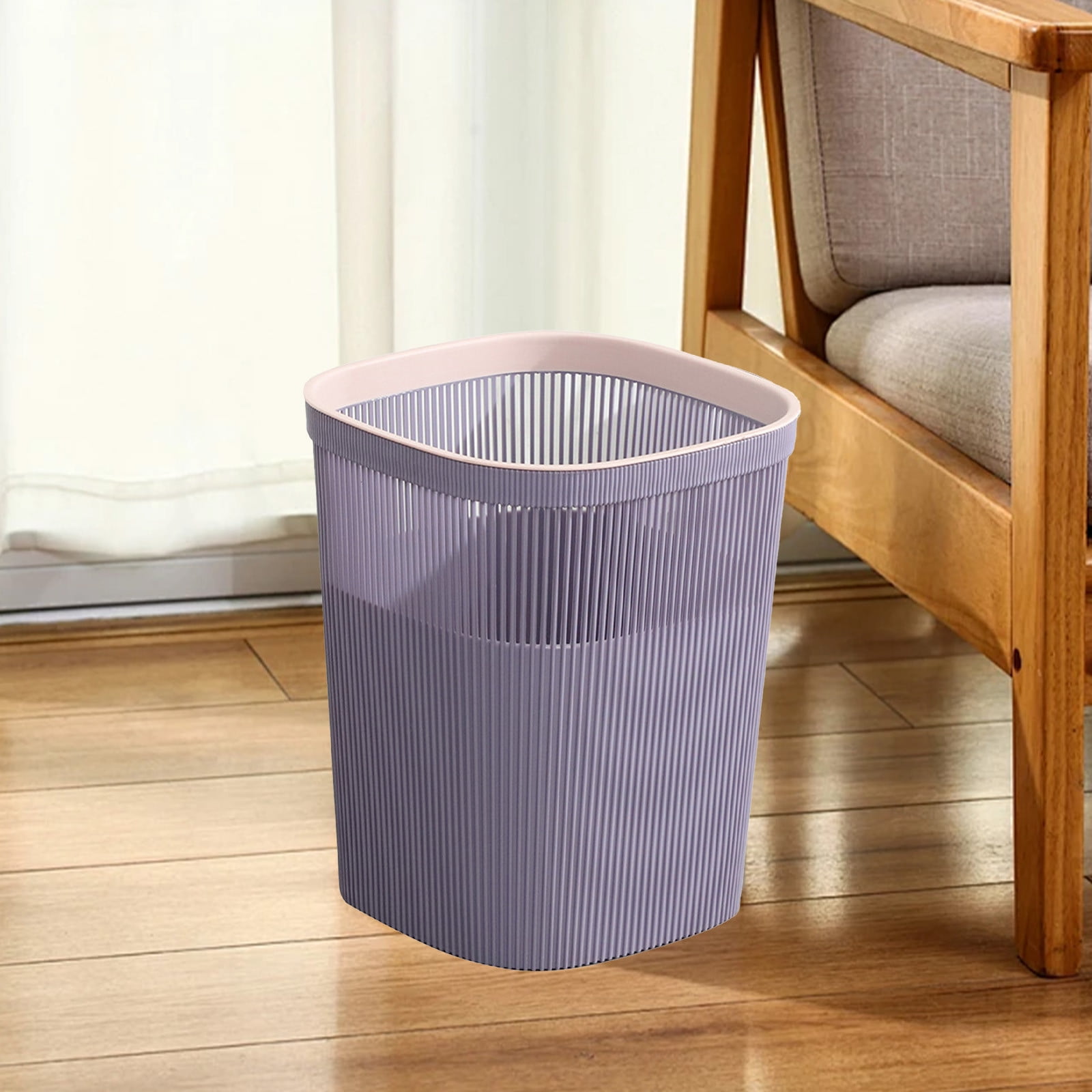 Qholemyo Contactless Thickened Large Capacity Trash Can Bathroom Living Room Kitchen Trash Can Indoor Garbage Can