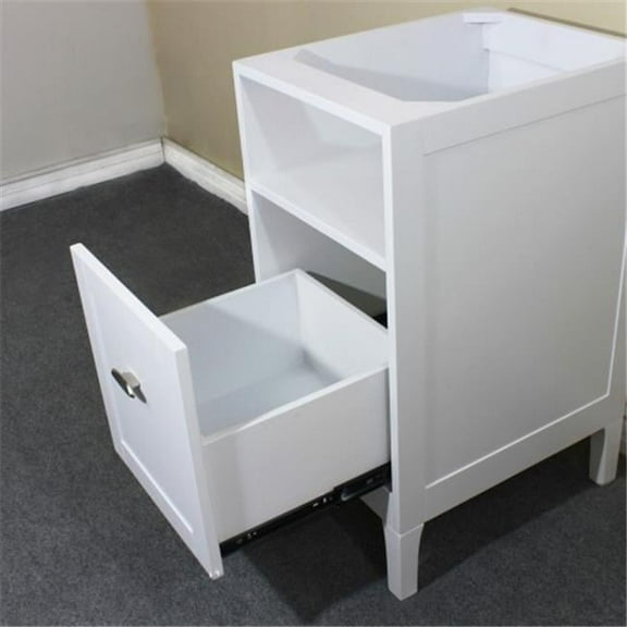 Bellaterra Home Cabinet- White - 16 in.