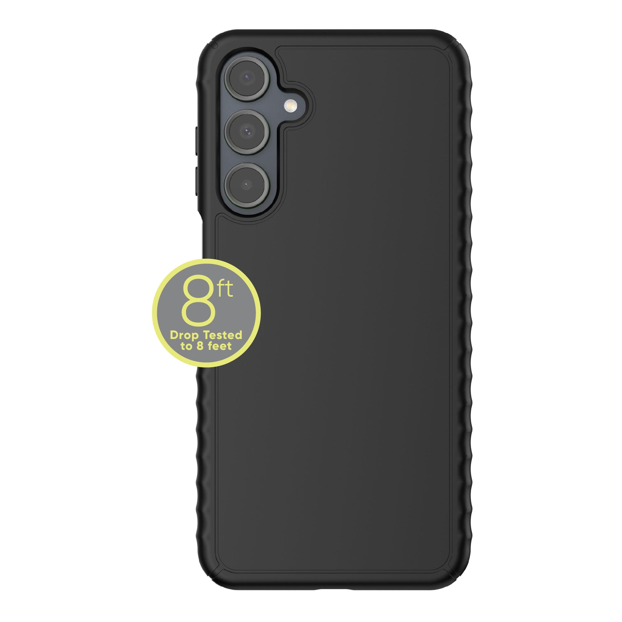 onn. Samsung Galaxy A16 5G Protective Gel Case with Corner Protection, Black, Drop tested to 8 ft./2.44 m