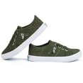 thumbnail image 2 of JENN ARDOR Women Sneakers Low Top Slip On Fashion Shoes Lace up Canvas Flats Walking Running Shoes, 2 of 5