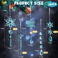 thumbnail image 3 of 18pcs Christmas Tree Decoration Crystal Ornaments - Hanging Acrylic Christmas Snowflake Icicle Drop Crystal Ornaments for Xmas Tree Winter New Year Party Supplies, 3 of 7