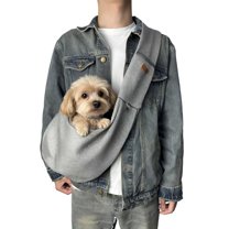 YAYUBA Dog Carrier Cat Carrier Pet Sling Bag Small Dog Pouch Bag Hands-Free Crossbody Pet Carrier for Puppies Cat,Grey