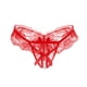 thumbnail image 1 of Mujer Tanga Chica Encaje Encantador Bragas Bowknot Diseño Ropa interior de fibra elástica transpirable, Rojo Kearding XX000028-02, 1 of 7