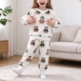 thumbnail image 6 of WUANDIXFA Baby Girl Outfit Set Toddler Baby Girls Flannel Fleece Warm Winter Pajama Loungewear Set,White,5-6 Years, 6 of 8