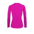 thumbnail image 2 of ACTIVE UNIFORMS Women's Under Scrub Tee Crew Neck Long Sleeve T-Shirt 2 - Pack (Neon Pink, Large), 2 of 6