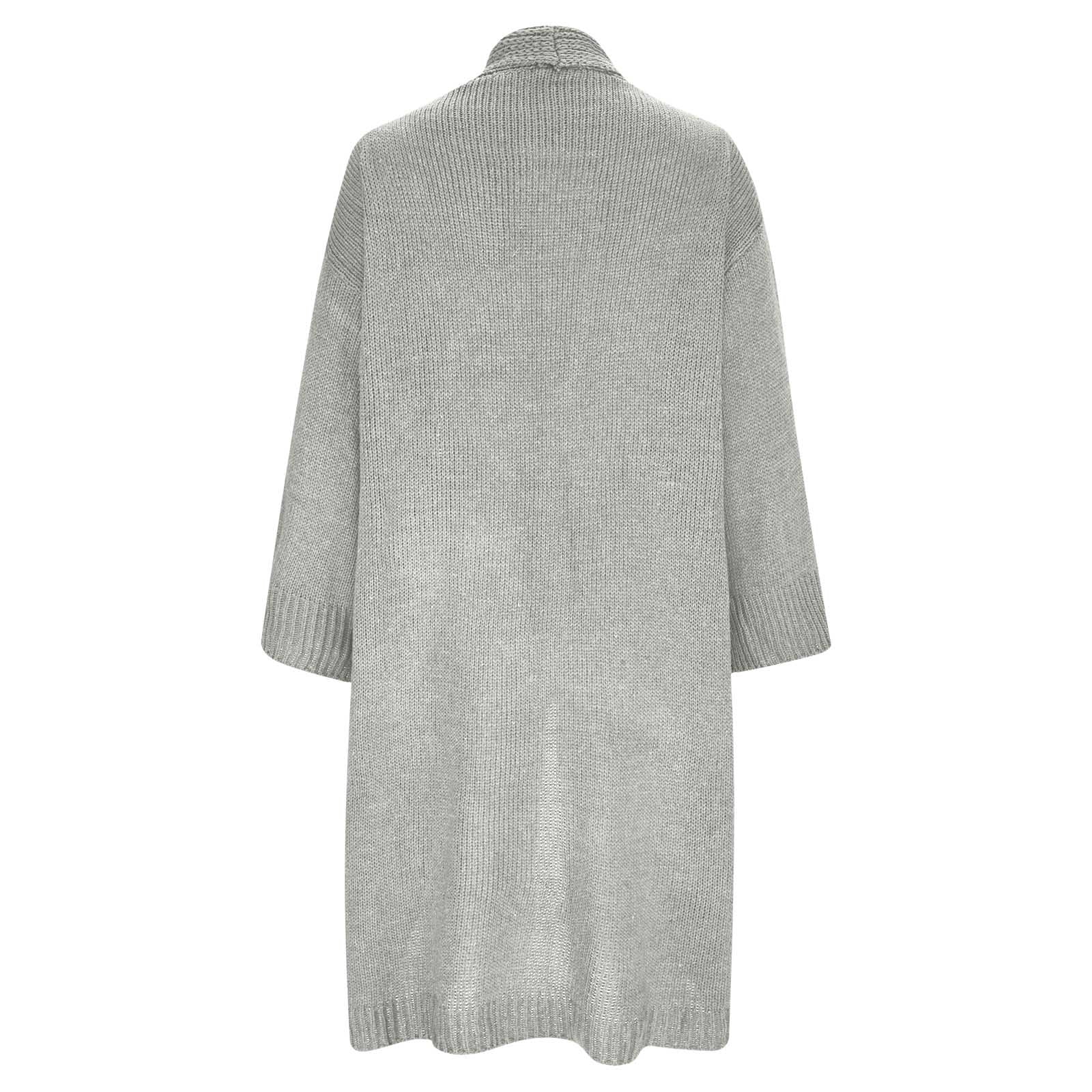 Virmaxy Cable Knit Cardigan Women's Fashion Knitted Long