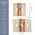 thumbnail image 2 of Yayeee Toggle Light Switch Wall Plate 3-Gang 6.37"x4.48" Decorative Outlet Cover, Colorful Plane, 2 of 7