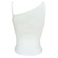thumbnail image 3 of SHITINN Women's Solid Color Tank Top with Asymmetric Neckline Fashionable Casual Versatile Camisole Shelf Bra Tops 100 Silk Camisole Womens 3x Tops Camisole for Women Lace Trim Seaside Shirts for, 3 of 7