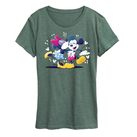 Disney - Mickey Minnie Kiss - Women's Short Sleeve Graphic T-Shirt