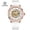 RoseGoldShellWhiteFaceLeucorrhea, variant on Men's Automatic Mechanical Watch Waterproof Wristwatches 811689990129