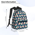 thumbnail image 4 of Daiia Popcorn With Glasses School Backpack for Men Women, Unisex Large Waterproof Bookbag Schoolbag Casual Daypack for High School/College/Teens/Travel/Work Black, 4 of 8