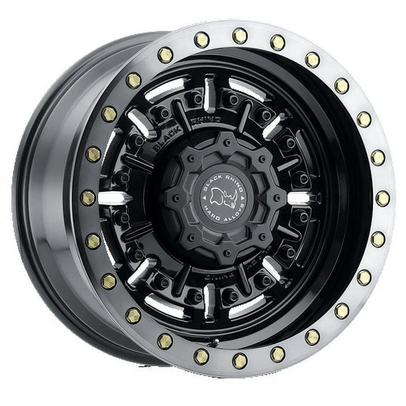 Black Rhino Abrams 20X9.5 5X130 2Et 125.1Cb Gloss Gun Black W/ Machined Dark Tint Wheel