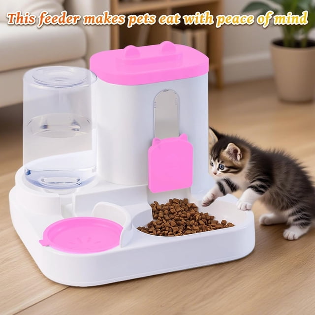 Multifunctional Pet Specific Drinking And Feeding Combination Appliance Integrated Device With Grain Storage Bucket And Water Dispenser For Cats And Dogs