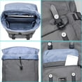 thumbnail image 3 of Mochila de viaje escolar KAUKKO flexible con portátil para 15 22L Nylon Negro gris, 3 of 5