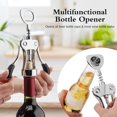thumbnail image 3 of WOTOR Corkscrew Wine Opener, Zinc Alloy Wine Bottle Opener, Manual Multifunctional Wing Corkscrew for Waiters, Heavy Duty Wine Cork Remover, Silver, 3 of 7