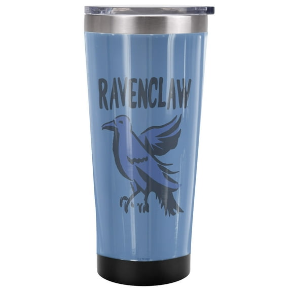 Harry Potter Official The Ravenclaw 20 oz Travel Tumbler, Stainless Steel, Vacuum Insulated with Leak Resistant Slide-Lock Lid