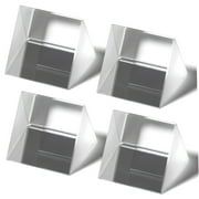 WORGEOUS 4-Pack Clear Triangular Prism Set for Kids Science Experiments, Transparent Optical Prisms for Learning