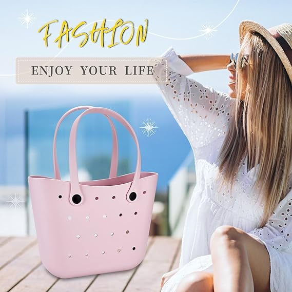 Wehilion Beach Bag Rubber Tote Bag Travel Tote Bag Waterproof Sandproof for Boat Pool Camping Travel Camping Beach Handbag Walmart