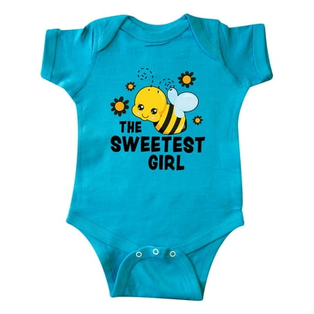 

Inktastic The Sweetest Girl with Bee and Honey Combs Gift Baby Boy or Baby Girl Bodysuit