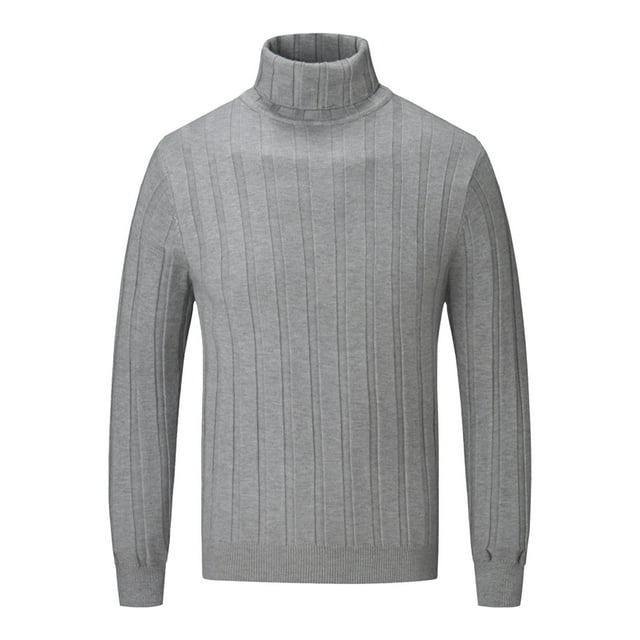 EYWGYA Chandail Col Rond Automne/hiver pour Hommes, Chandail Décontracté d'Hiver pour Hommes à Manches Longues et Col Montant