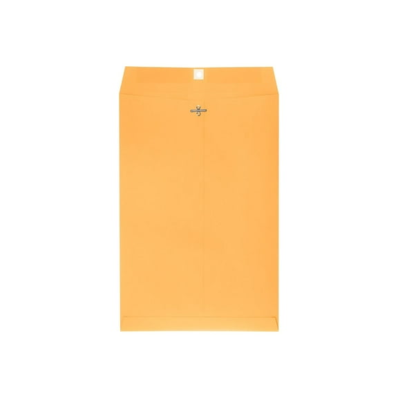 LUX 10 x 15 Clasp Envelopes 50/Pack 28lb. Brown Kraft 1015C-BK-50