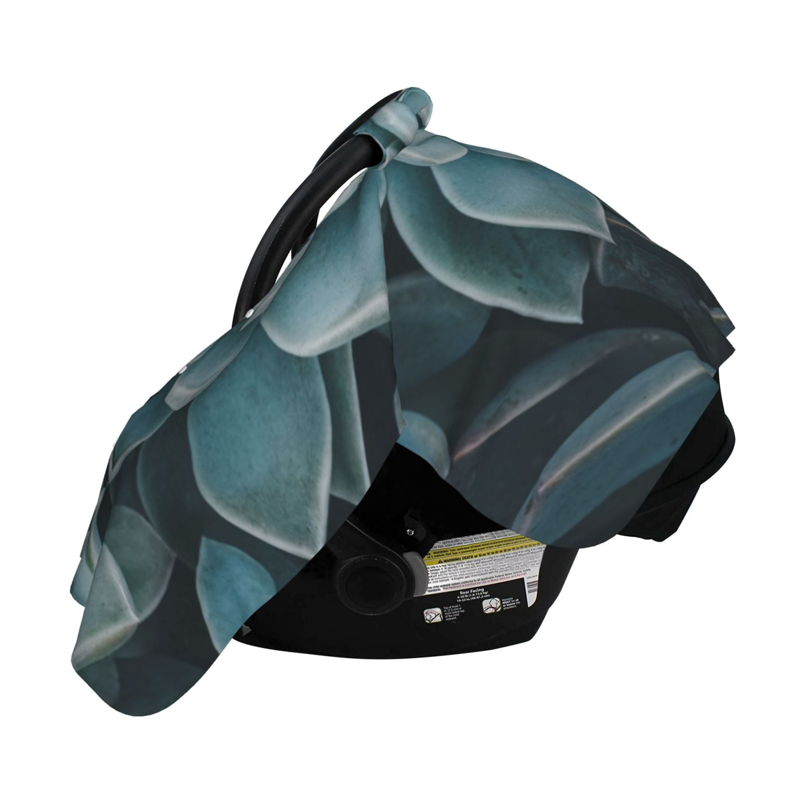 Naloa Blue Color Cactus Baby Car Seat Cover, Breathable Baby Carrier Cover, Multiuse Baby Carrier Cover & Nursing Breastfeeding Cover