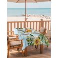 thumbnail image 2 of Outdoor Tablecloth with Umbrella Hole for Patio/Picnic/Party/Camping, Coastal Sunflower Vine Waterproof Table Cloth Rectangle Table Cover Washable, Summer Flower Blue Sky Garden (60"x 120"), 2 of 9