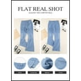 thumbnail image 4 of HOTAPEI Womens Flare Jeans Mid Rise Jeans Skinny Bell Bottom Jeans Retro Denim Pants, 4 of 5