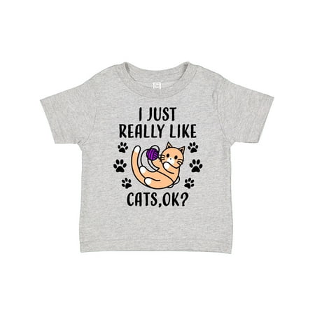 

Inktastic I Just Really Like Cats Ok Boys or Girls Toddler T-Shirt