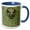 Blue/White, variant on 3drose, Canada, Quebec. Green Frog Pokes Head Out of Duckweed-cn10 Bja0008 - Janyes Gallery, 11oz Two-tone Green Mug