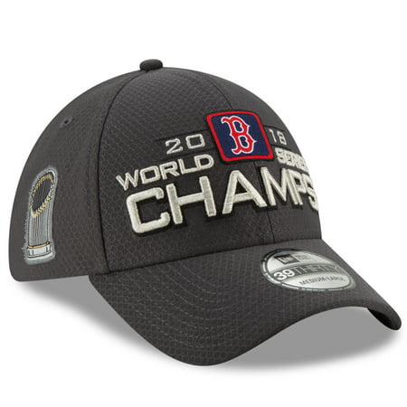 Boston Red Sox New Era 2018 World Series Champions Locker Room 39THIRTY Flex Hat - Charcoal - (Best New Era Hats)