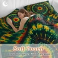 thumbnail image 4 of Green Gradient Tie Dye Art Bedding Duvet Cover Set King Size 4 Pieces Abstract Watercolor Dyeing Bedding Set with Zipper Closure, 1 Comforter Cover 92x106 Inches 1 Flat Sheet & 2 Pillow Cases, 4 of 7