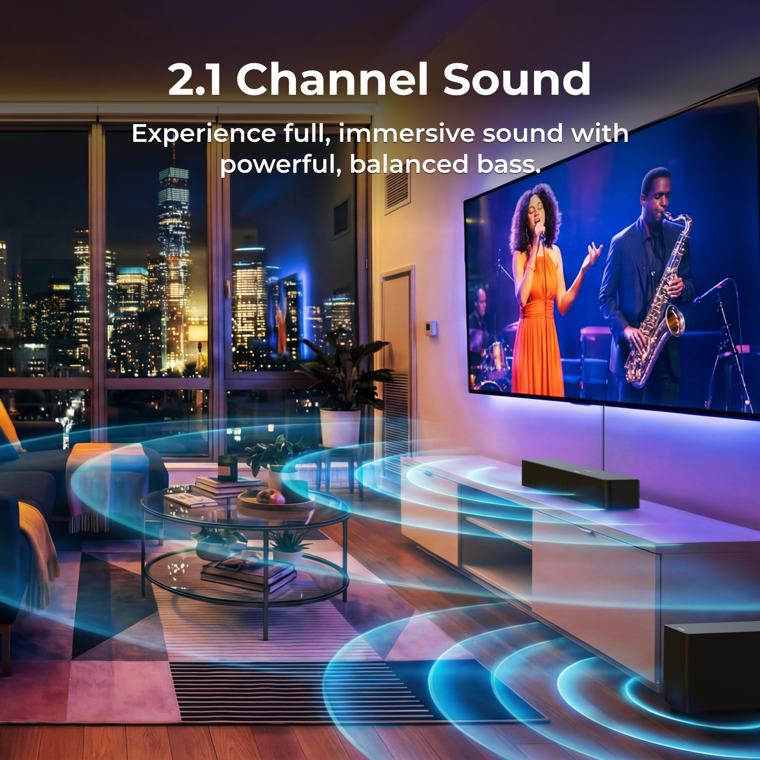 Ultimea Poseidon R3T Soundbar with Wireless Subwoofer, 240W photo 3