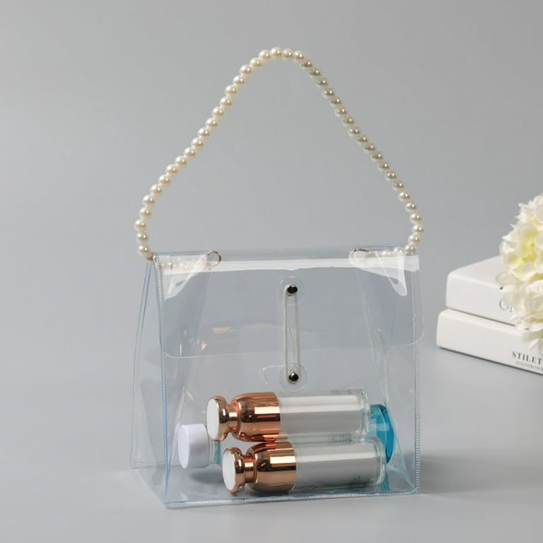 Flower Art Material Packaging Bag Holiday PVC Creative Full Transparent  Handbag Flower Shop Flower Bundle Simple Packaging Bag
