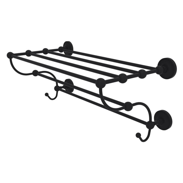 Prestige Regal Collection 24in Train Rack Towel Shelf in Matte Black