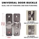 thumbnail image 5 of Pasador de bloqueo de puerta corredera de 90 grados, hebilla de clip de seguridad de aleación de aluminio para puertas, gabinetes, puertas de mascotas, baños, 4 tornillos incluidos, fácil, 5 of 5