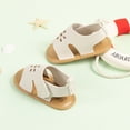 thumbnail image 6 of Zanarzt Infant Water Shoes Baby Boys Summer Sandals Outdoor Beach Anti-Slip Soft Sole Newborn Toddler First Walker Shoes Beige,US 4, 6 of 9