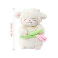 thumbnail image 4 of Oveja blanca de peluche, suave y tierna, ideal como regalo de cumpleaños o Navidad para niñas, 26 cm (10,24 pulgadas), ideal para decorar el hogar y la oficina., 4 of 5