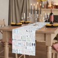 thumbnail image 2 of Ocean Nautical Table Runner, Rustic Anchors Fish Oars Lighthouses Washable Cotton Linen Table Runners 90 Inches Long, Dresser Scarf Runner for Dining/Coffee/Kitchen/Hallway Tables 13''x90'', 2 of 9