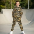 thumbnail image 5 of Uorisanigo Oversized Pullover Hoodie & Jogger Pants Outfit Set for Boys Girls, Kids Youth Camo Forest Hunting Activewear Set Fall Winter Clothing Lounge Matching Sets, 5 of 7
