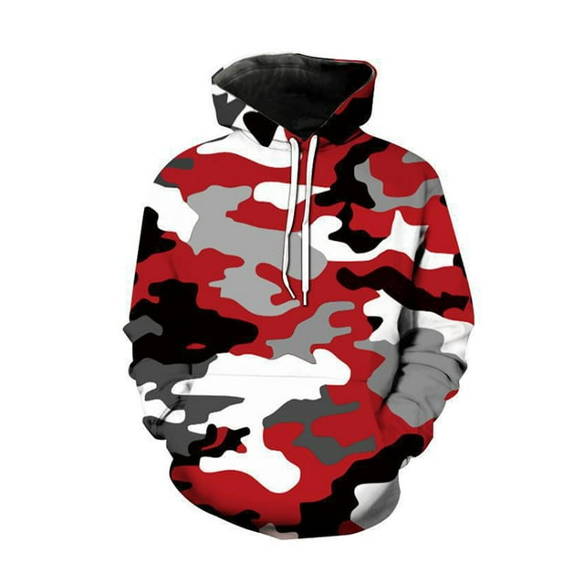 Innerwin Sweat à Manches Longues pour Hommes, Capuche, Sport, Cordon de Serrage, Confortable, Rouge, 3TG