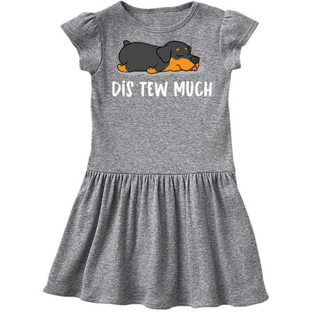 

Inktastic Napping Dis Tew Much Rottwieler Gift Toddler Girl Dress