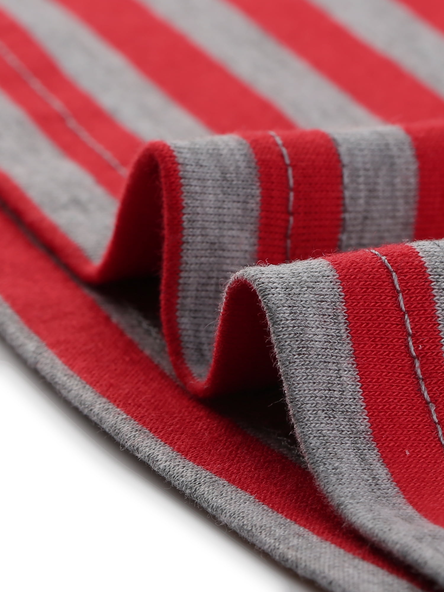 DARING DIVA Women's Color Block Striped Knit Top Long Sleeves T-Shirt XL Red