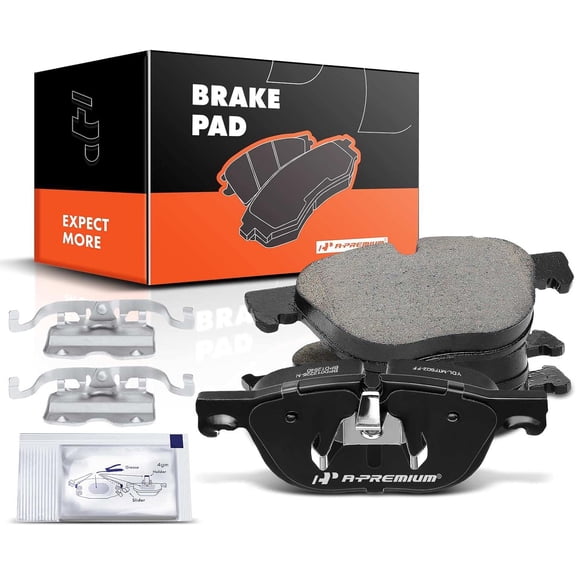 A-Premium Front Ceramic Disc Brake Pads Set Compatible with Select BMW Models - X4 2016-2018, X5 2007-2015, X6 2008-2019, with Hardware, 4 Pcs